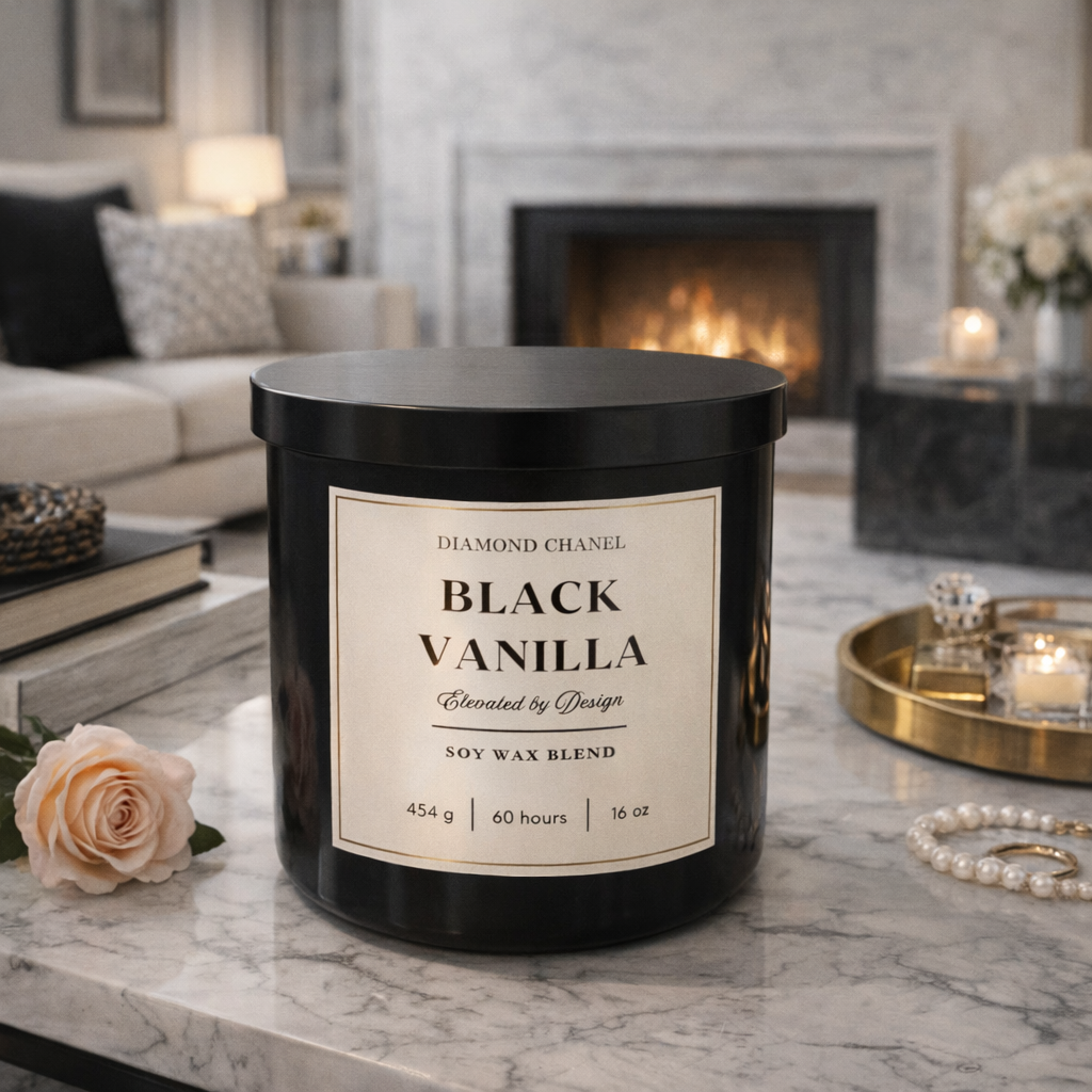 Black Vanilla Candle (16 oz)